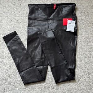 Brand New Spanx Faux Leather Leggings, Size S
